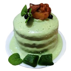 Artificial Dessert Realistic Matcha Souffle Crafts Fake Cake Photography Props Party Replica Prop Kitchen Bakery Display; Green