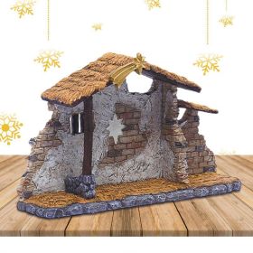 Nativity Manger Ornament Home Decor Manger Church Resin Statue Nativity Scene Ornament Set Christmas