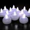 12 Pack LED Floating Candles, Waterproof Flameless Tea Lights Cool White Light - Battery Operated Candles Decoration for Wedding, Thanksgiving