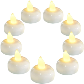 Homemory 24 PCS LED Floating Candles, Waterproof Tealights, Warm White Light - Wedding, Party, Centerpiece, Pool & SPA