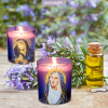 Meltone Prayer Candles, Devotional Candles, Virgin of Mary Saints Religions Decoration, Rosemary Scented Votive Candles Set for Prayer Altar, Mantle