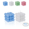 HomeWidget Bubble Cube Scented Candle White/Blue 2-Pack – Natural Premium Handmade Aesthetic Decorative Soy Wax , Décor Ideas for Bathroom Bedroom