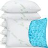 6 Pack Bamboo Shredded Memory Foam Pillows Standard Size Set for Neck and Shoulder Pain With Washable Cover Freight Free Pillow