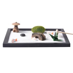 Zen Garden - Tabletop Rock Garden Sandbox Tools Kits For Home Feng Shui Yoga Japanese Desktop Meditation Sand Box Accessories