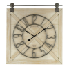 Sterling & Noble 28" Indoor Rustic White Farmhouse Analog Wall Clock with Quartz Movement