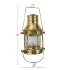 DecMode Gold Brass Decorative Candle Lantern with Handle