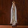 Lady Of Fatima Holy Figurine Hand-Painted Lady Of Fatima Statue Religious Statue Sculpture Virgin Mary Religious Decoration