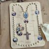 Montessori Inspired Wooden Rosary Board Fun Round Chuck Wooden Beads Creative Art Puzzle Wood DIY Package