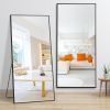 Dolonm 71x32 Inch Full Length Mirror, Modern Design Standing Floor Mirror, Full Body Mirror for Living Room, Bedroom, Bathroom, Cloakroom, Hallway, Bl