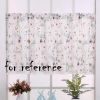 White Floral Cafe Kitchen Curtains Half Window Curtain for Apartment Doorway Restaurant, 55x24 inch