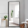 Dolonm 65x22 Inch Full Length Mirror, Modern Design Standing Floor Mirror, Full Body Mirror for Living Room, Bedroom, Bathroom, Cloakroom, Hallway, Bl