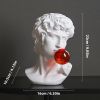 Unique Resin David Statue Creative Bubble Blowing David Sculpture Resin Gypsum Figurine Home Bookshelf Desktop Art Decoration