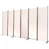 Room Divider 6 Panel Folding Privacy Screens With Wider Support Feet Partition Separator Home Decor Garden