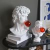 Unique Resin David Statue Creative Bubble Blowing David Sculpture Resin Gypsum Figurine Home Bookshelf Desktop Art Decoration