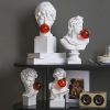 Unique Resin David Statue Creative Bubble Blowing David Sculpture Resin Gypsum Figurine Home Bookshelf Desktop Art Decoration